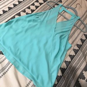 Turquoise flowy tank!